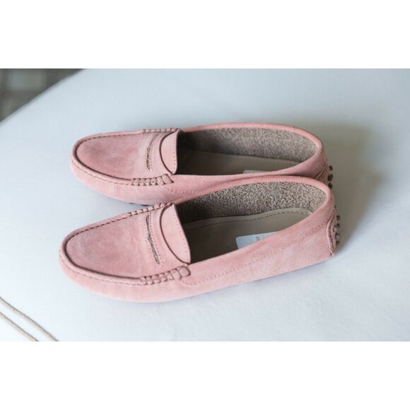 Manolo Blahnik Women's shoes driving driver pink suede 7 7B - Picture 1 of 6